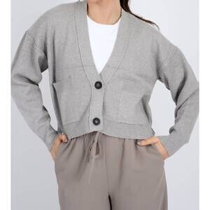 NEW RD STYLE patsy long sleeve v-neck cardigan in grey mel